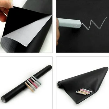 

45*200CM Blackboard Stickers Self Adhesive Chalk Board Paper Removable Wall Sticker Chalkboard For Kids Room HFing