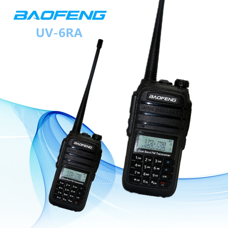 

2PCS Baofeng Two Way Radio UV-6RA With Earphone Dual Band FM Transceiver 128CH 5W VHF&UHF Handheld UV-6R For Hunting CB Radio