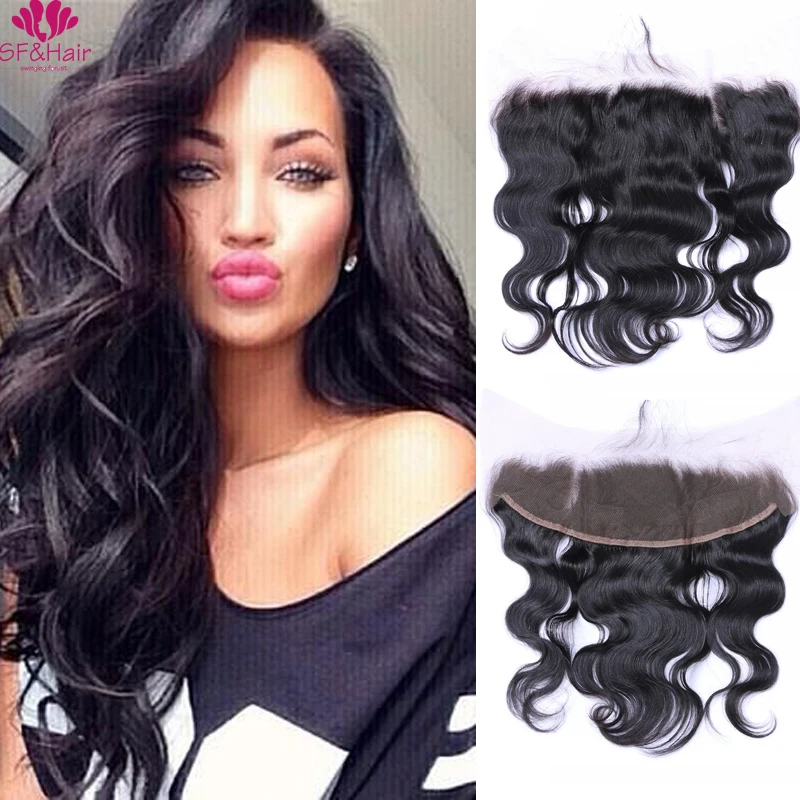 Top Sale Brazilian Body Wave Pre Plucked Lace Frontal 8A Baby Hair Back Closure Bleached Konts |
