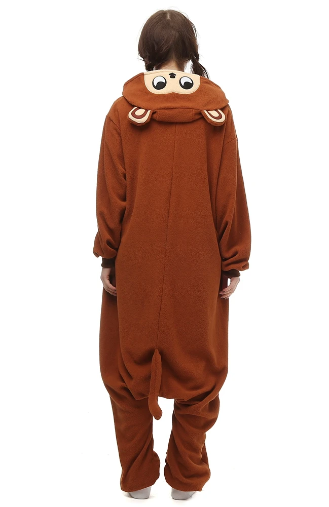 Кигуруми Lemur длинный хвост обезьяна взрослых Onesie унисекс пижамы Хэллоуин костюмы для рождественской вечеринки