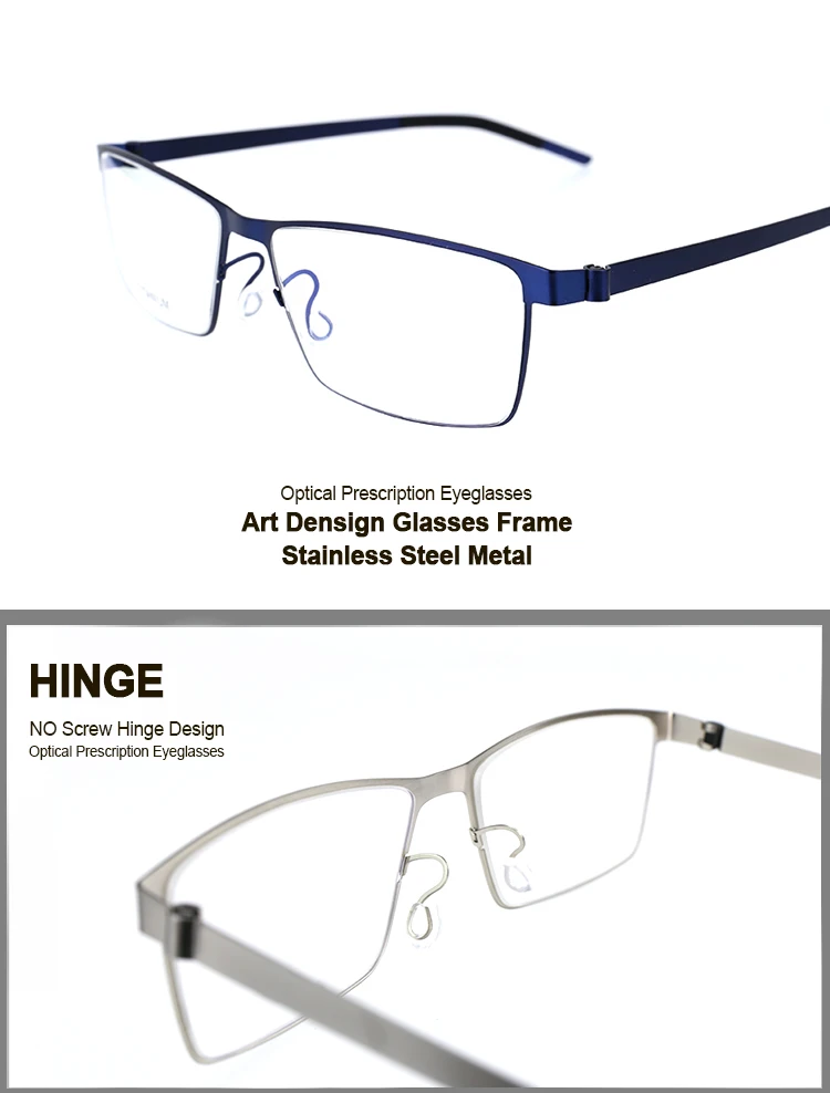 Germany Ic Quality Stainless Steel Metal Frame Glasses Men Square Myopia Prescription Eyewear Optical Eyeglasses Frame Spectacle Men S Eyewear Frames Aliexpress