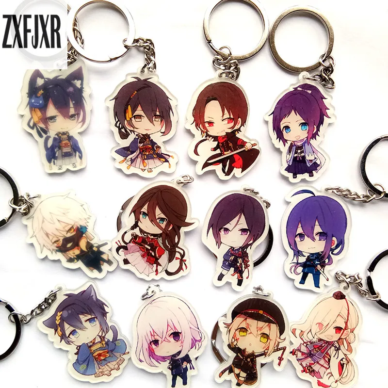 12 шт./компл. аниме брелок Touken Ranbu онлайн игры Mikatsuki Nakigitsune Foxballl подвеска Llavero