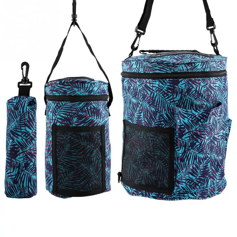 Foldable Wire Mesh Wool Storage Bag Knitted Basket Weaving Round Bags