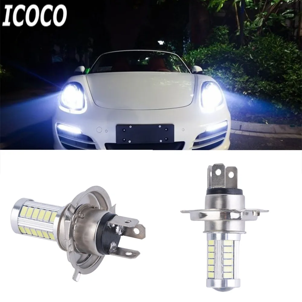 ICOCO H4 светодиодный 5630 33SMD 8 Вт 33 лампы Автомобильные светодиодные фары 12 V 800lm