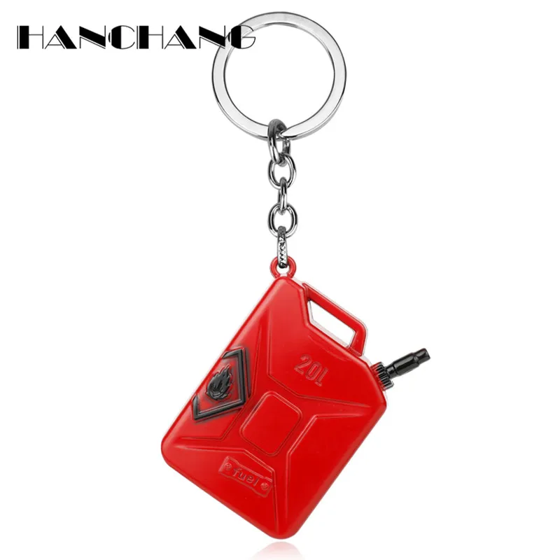 

PUBG Key Chain Playerunknown's Battlegrounds Gasoline Bucket Model Keychain Man Boys Backpack Keyring Car Key Holder