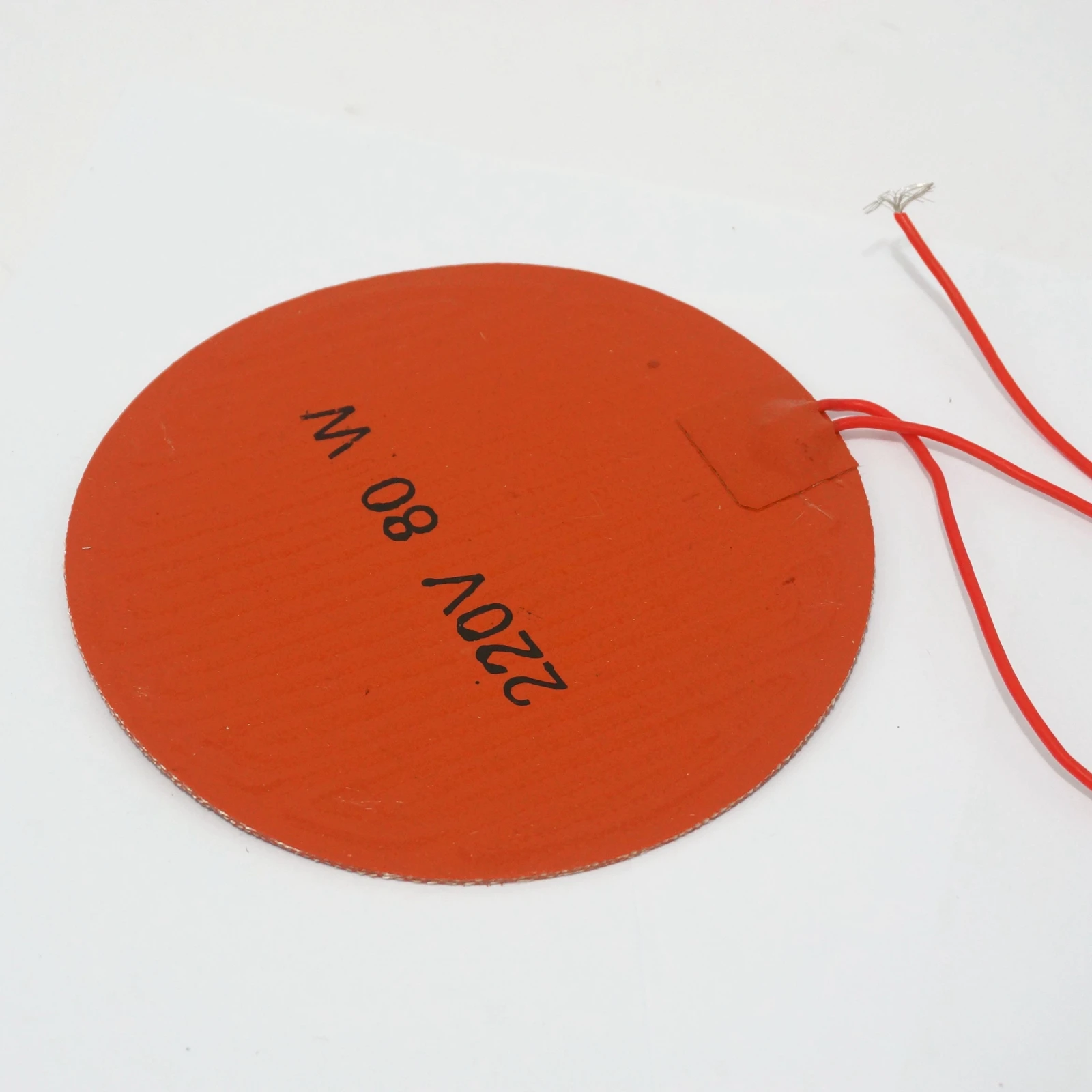 220V AC 150mm 80W Round Flexible Waterproof Silicon Heater Pad For Oil Tank