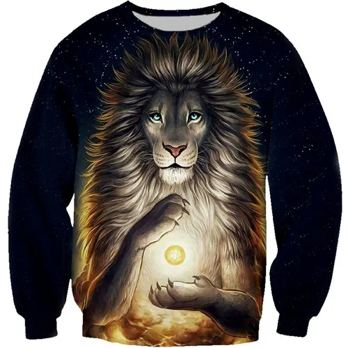 Lion Wild Cat Warrion Lion Hoodie King Lion Sweatshirt