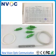 4 шт./лот, волоконно-оптический разветвитель PLC 1*4 мини модуль 0,9 мм 1 м пассивная стальная трубка PLC сплиттер с SC/APC разъем