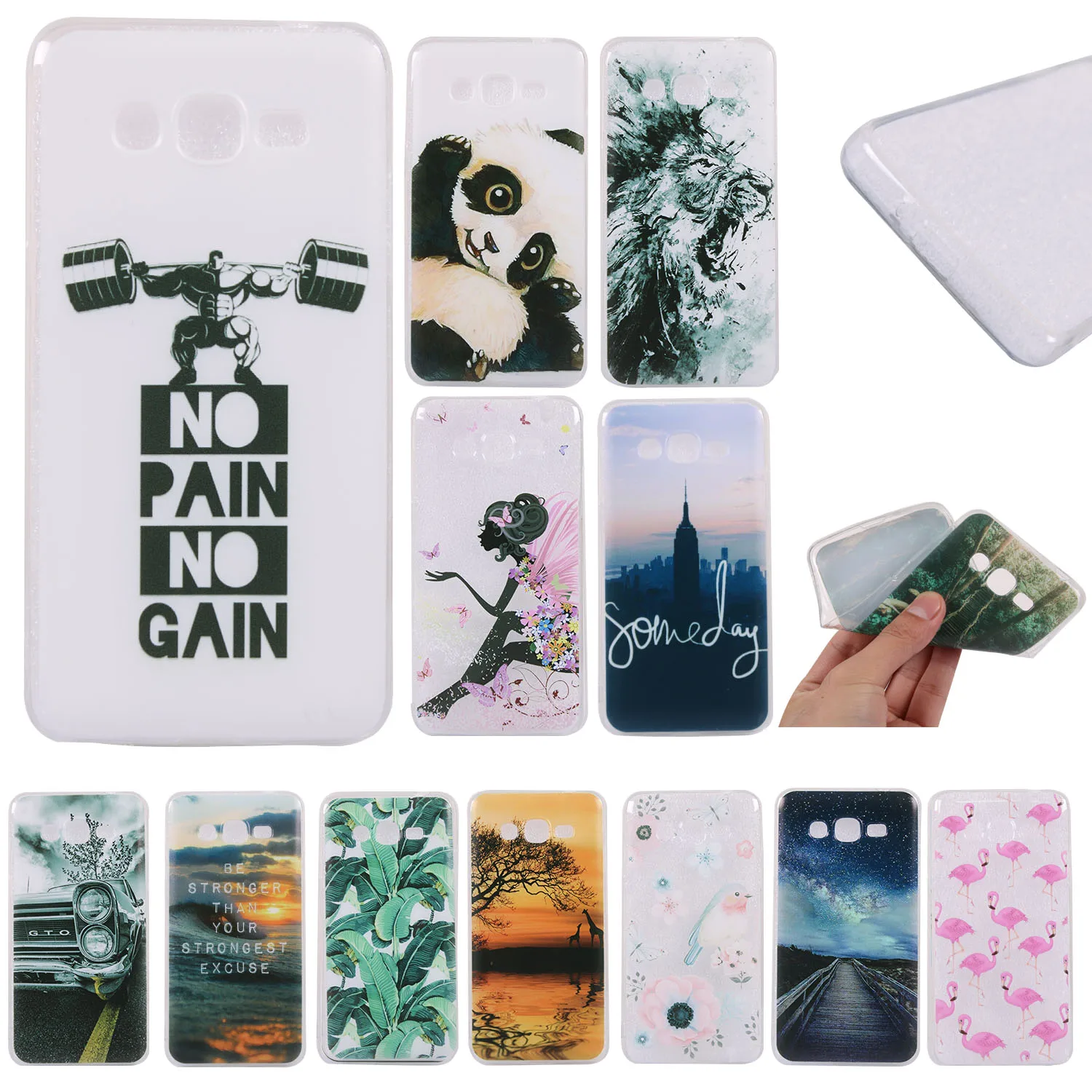 JLNYU Fashion Case For Samsung Galaxy Xcover 4 G390F Cases Soft Pattern Cover J2 J5 Prime Silicone Shell Capa |