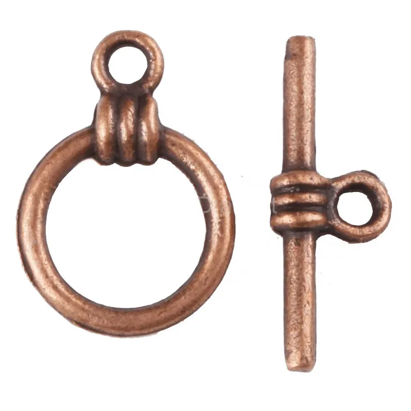 50sets Retro Round Ring Toogle Clasp Findings DIY Bracelets Necklace