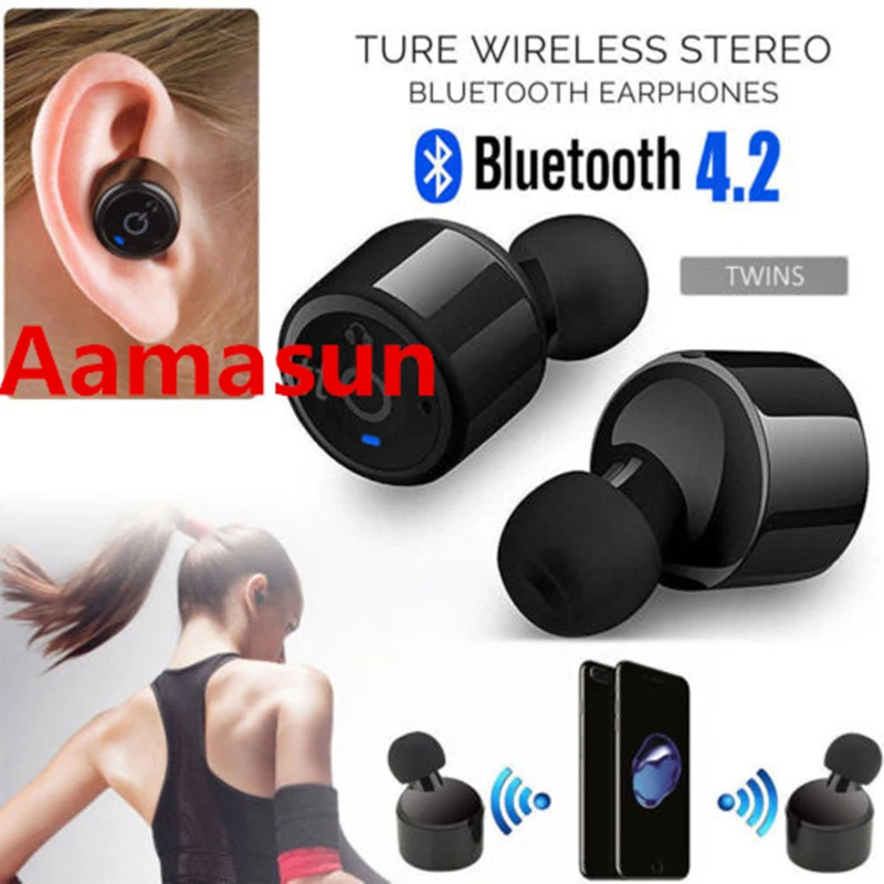 Aamasun X3T наушники вкладыши TWS Bluetooth 4 2 Наушники Беспроводные спортивные сенсорная