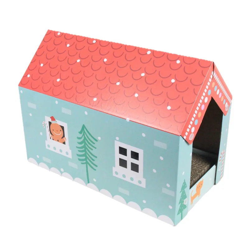 

Durable Cat Furniture Scratchers Cats Toys Corrugated Paper House-shaped Scratching Board Pad Grinding Claw Toy Sofa