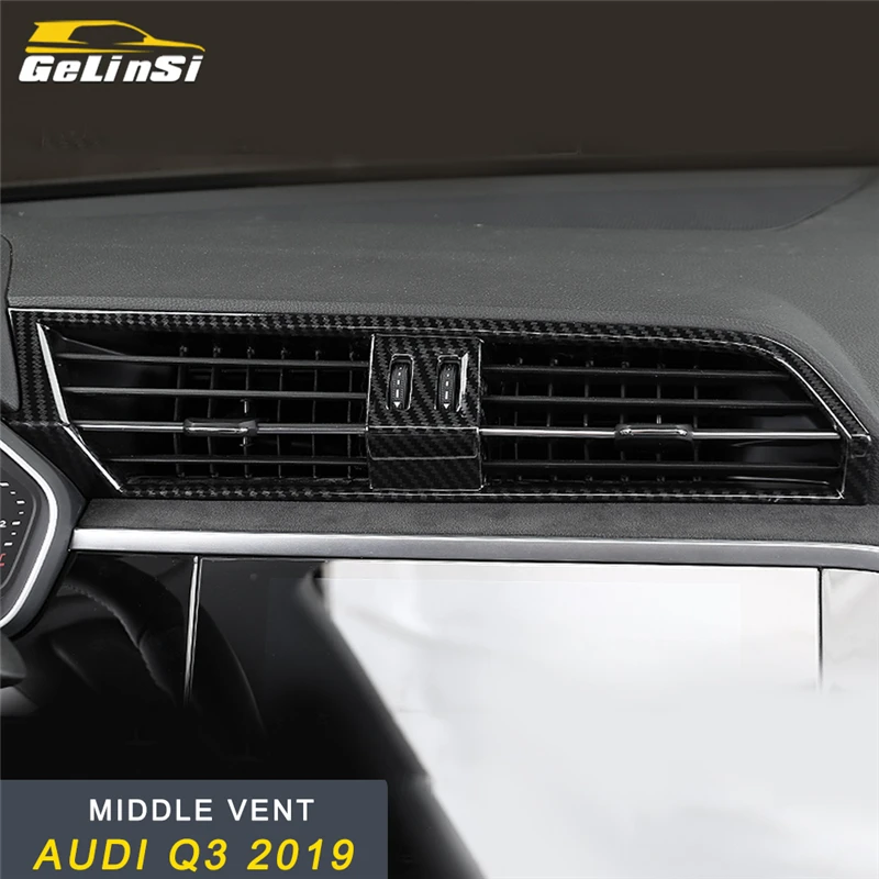 

GELINSI Car Styling A/C Air Vent Outlet Panel Cover Trim Frame Sticker Chrome Interior Accessories for Audi Q3 F3 2019