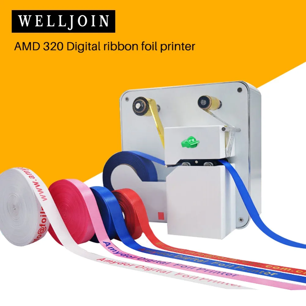 

AMD 320 Digital ribbon foil printer,digital satin ribbon printing machine hot stamping foil printer