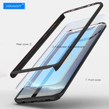 

Full body protection case for samsung galaxy S8 case Matte PC hard luxury plastic back cover for samsung S8 plus case and film