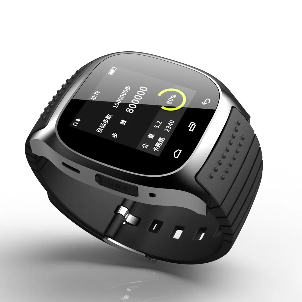 Waterproof Smartwatch M26 Bluetooth Smart Watch With Led Alitmeter Music Player