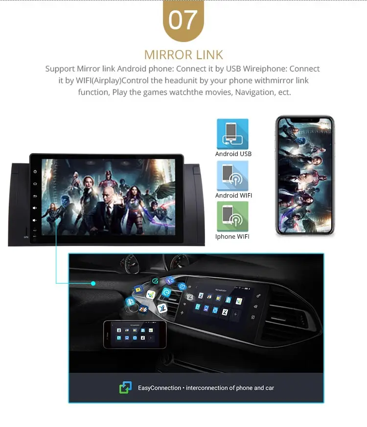 Discount LJDA 9 Inch 1 Din Android 9.0 Car Radio For BMW E39 X5 M5 E53 Car Multimedia Player Stereo Auto Audio GPS Video Canbus 2G+16G 9