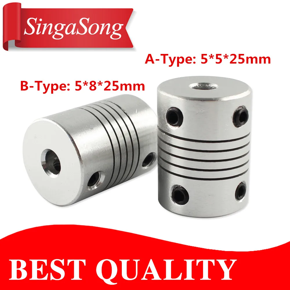 5pcs/lot. Stepper Motor 5x8x25mm Flexible Coupling 5mm Coupler 5x8