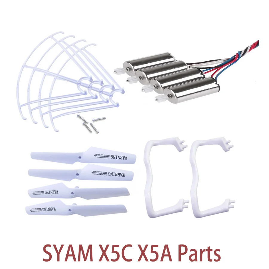 

5 COLORS Syma X5 X5C CW CCW Motor And Full Set Replacements RC Quadcopter Helicopter Spare Parts Propeller Blades FSWB