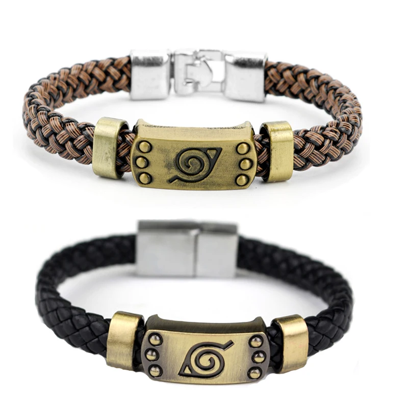 

Anime Naruto Knit Bracelet Cosplay Costumes Accessories Props Black Punk Fashion Bracelets