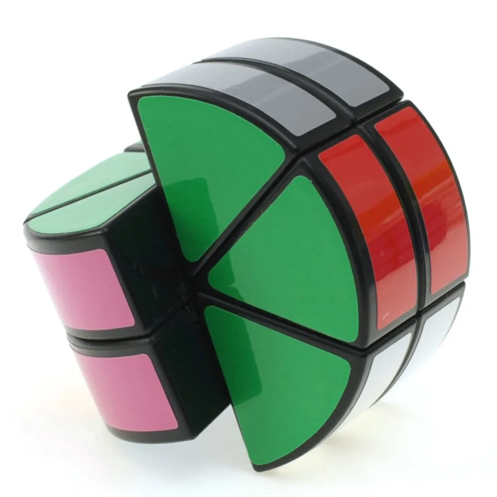 YKLWorld 2x2 цилиндрический Магический кубик, стикер, гладкая скорость, головоломка, кубики странной формы, Фишер, кубик, развивающие игрушки для детей(C5