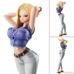 Megahouse MH Dragon Ball DBZ Gals Android № 18 Ver.03 ПВХ Фигура Конструкторы figurals куклы Brinquedos 20 см