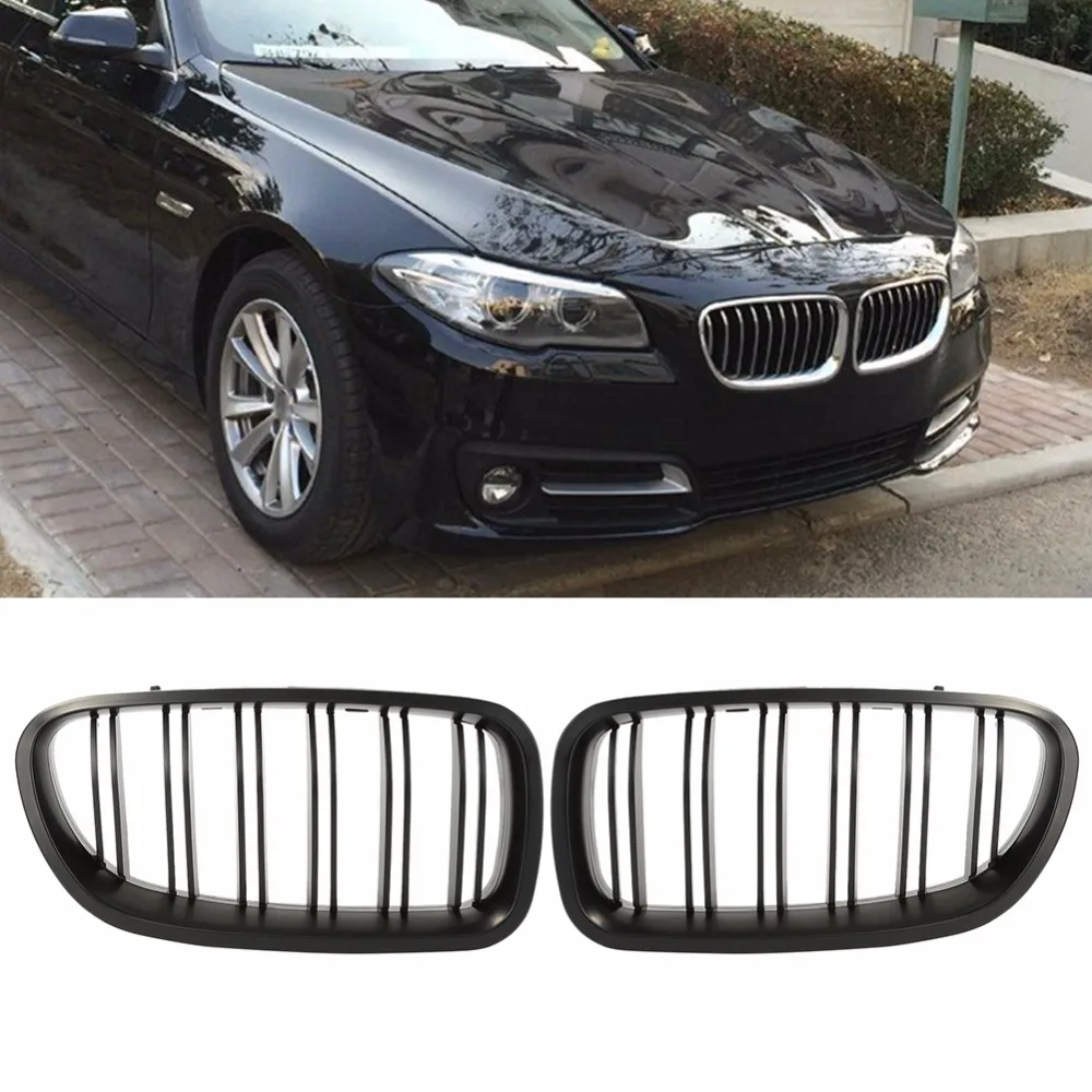 

Pair Matte Black Front Kidney Grille Grill For BMW F10 F11 F18 M5-Look 10-14 Car Styling Kidney Grilles