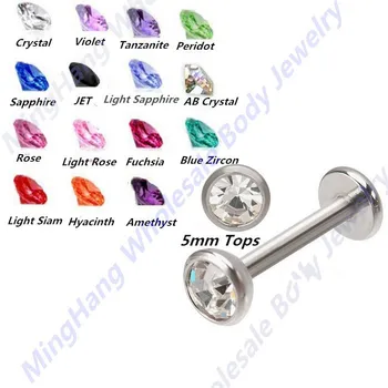 

Bar length 6mm 8m 316L Surgical Steel 16g Labret Stud Lip Ear Tragus Cartilage Helix Stud Rings Earring Body Piercing Jewelry