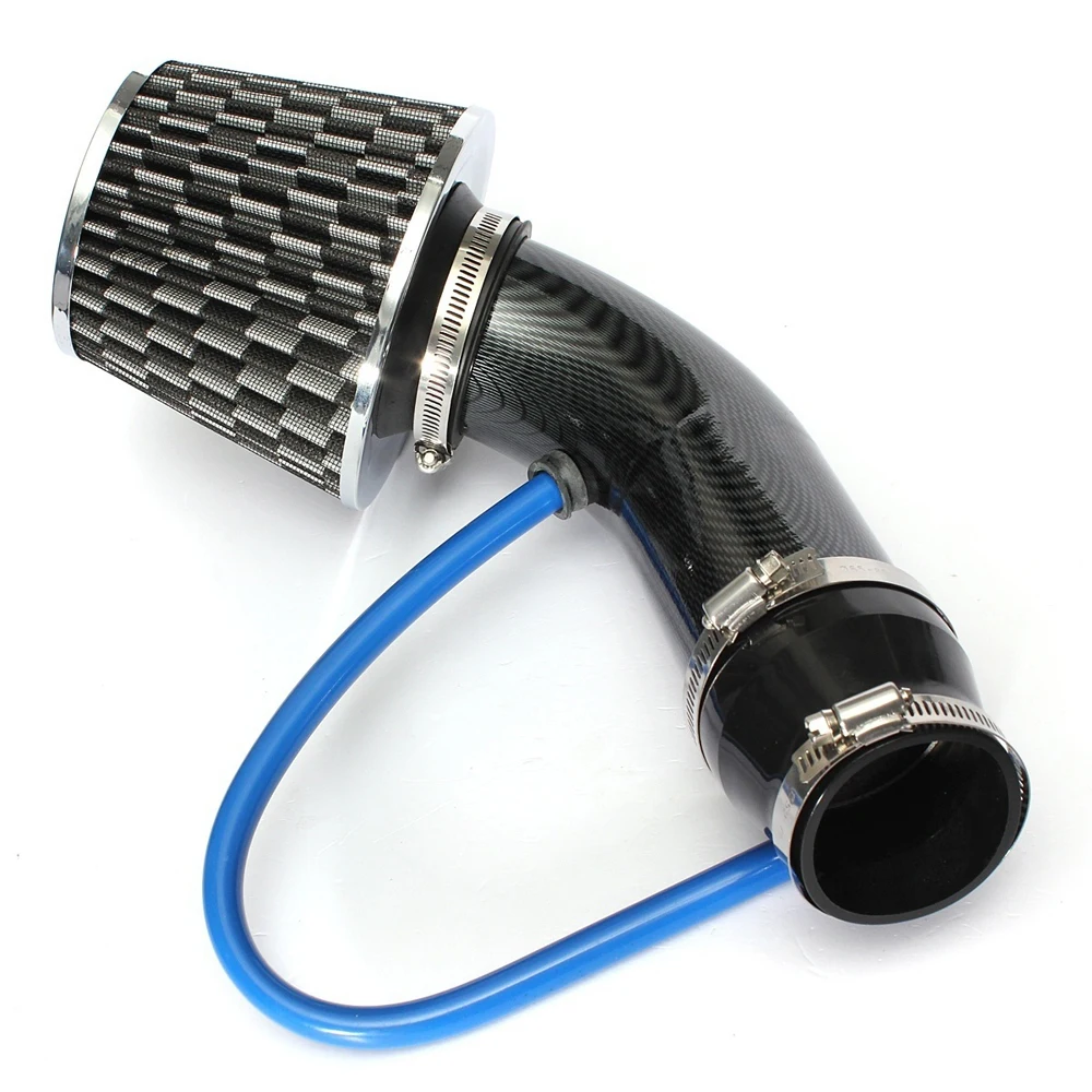 

76mm 3" Car Alumimum Universal Cold Air Intake Filter Induction Pipe Kit Filter Tube System Power Flow Kit Car Engine