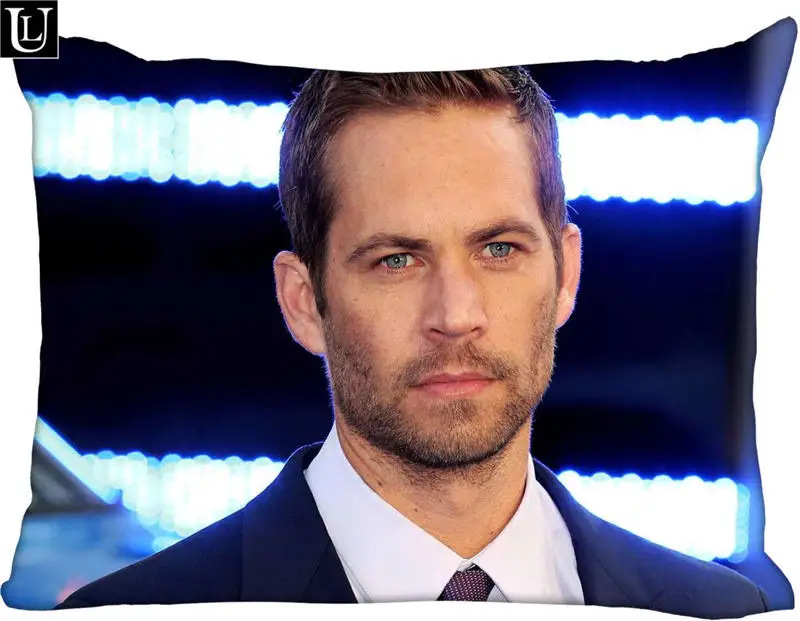 Pillowcase Пользовательские Пол Уокер Прямоугольная подушка размер крышки 45x35 см(одна сторона) печать по индивидуальному заказу с молнией полиэстер хлопок наволочка больше размер - Цвет: Pillowcase