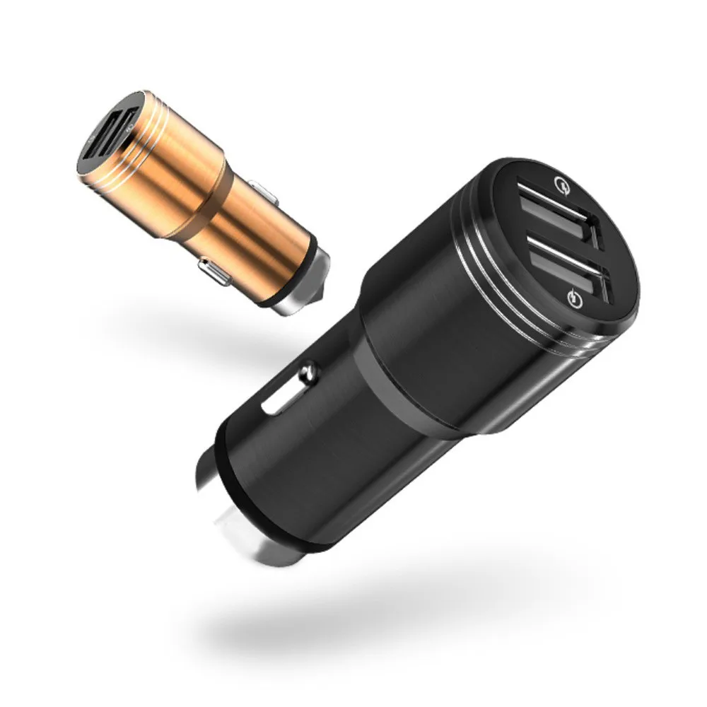 Черный Двойной зарядное устройство USB 3.1A автомобильный прикуриватель Универсальный USB Автомобильное зарядное устройство с дисплеем напряжения автомобиля - Название цвета: Черный