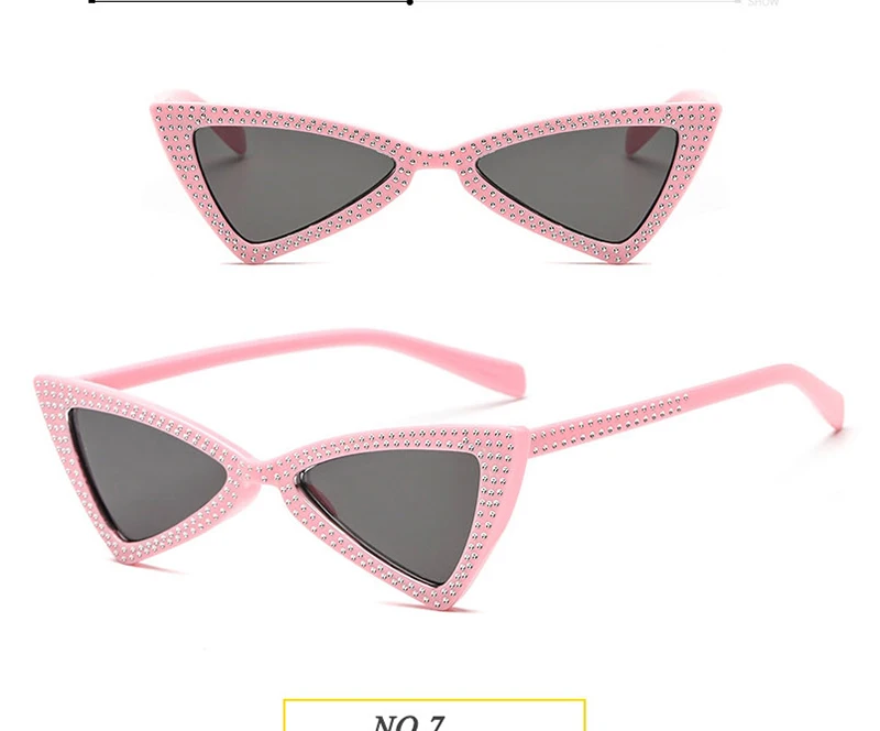 LeonLion Кристальные треугольные солнечные очки Женские океанские линзы классические Винтажные Солнцезащитные очки уличные UV400 Oculos De Sol Masculino