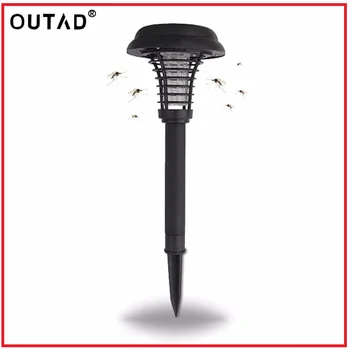 

Solar Powered UV Mosquito Killer Lamp Outdoor Garden Lawn LED Light Lamp Insect Pest Wasp Bug Zapper Killer Landscape Lamp