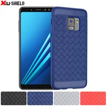 

Weave Silicone Case for Samsung Galaxy A8 A 8 Plus 2018 SM-A730F/DS A730F/DS A8+ (2018) A730 SM-A730 Case TPU Phone Cover Bumper
