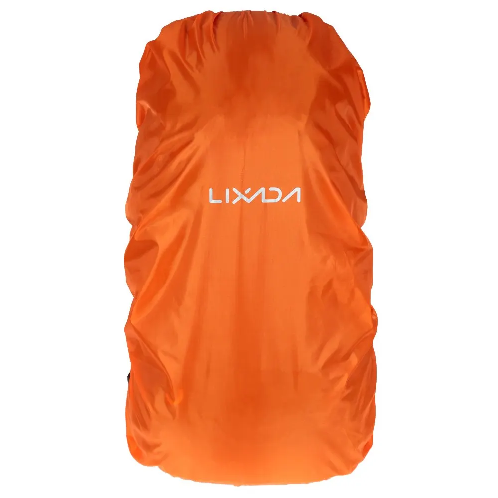 Lixada 40L-55L рюкзак с защитой от дождя Регулируемый Водонепроницаемый пыле рюкзак с защитой от дождя на открытом воздухе для пеших прогулок, кемпинга, путешествий, рюкзак - Цвет: ORANGE