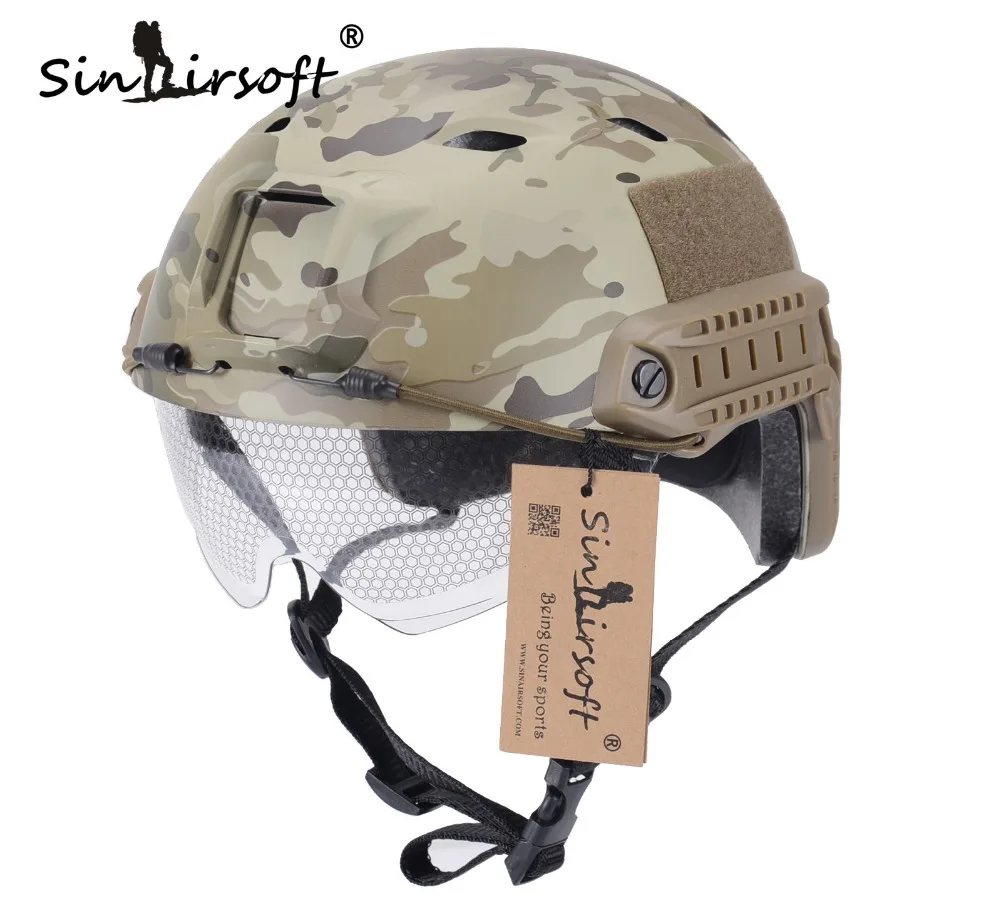 SINAIRSOFT Быстрый Шлем с защитной экипировкой Goggle BJ ТИП Тактический военный страйкбол шлем тактический армейский Пейнтбол защитный шлем