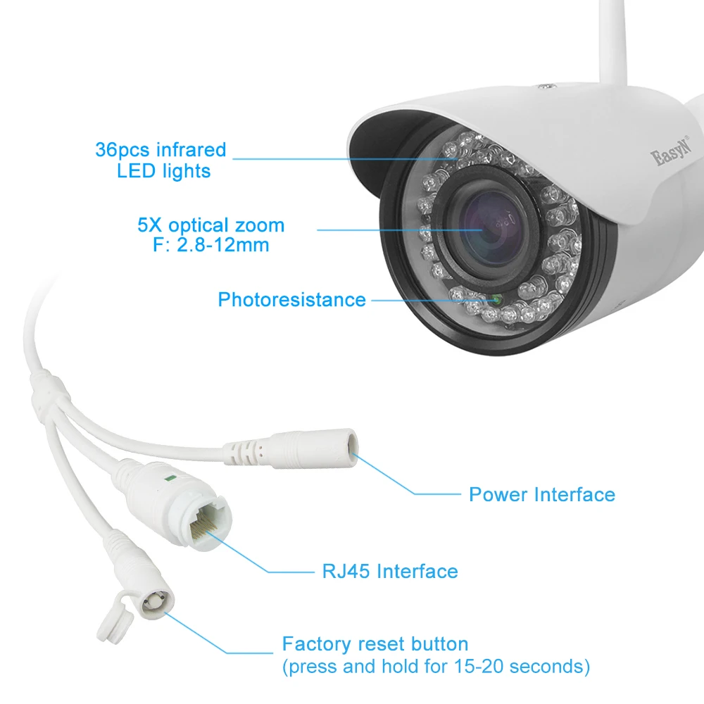 EasyN камера wifi HD 1080P 2MP домашняя IP камера безопасности P2P ИК Ночное Видение Обнаружение движения CCTV wifi камера