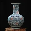 Traditional Chinese Antique Blue and White Porcelain Flower Vases Home Office Decor Art Collection Big Ceramic Vase 5