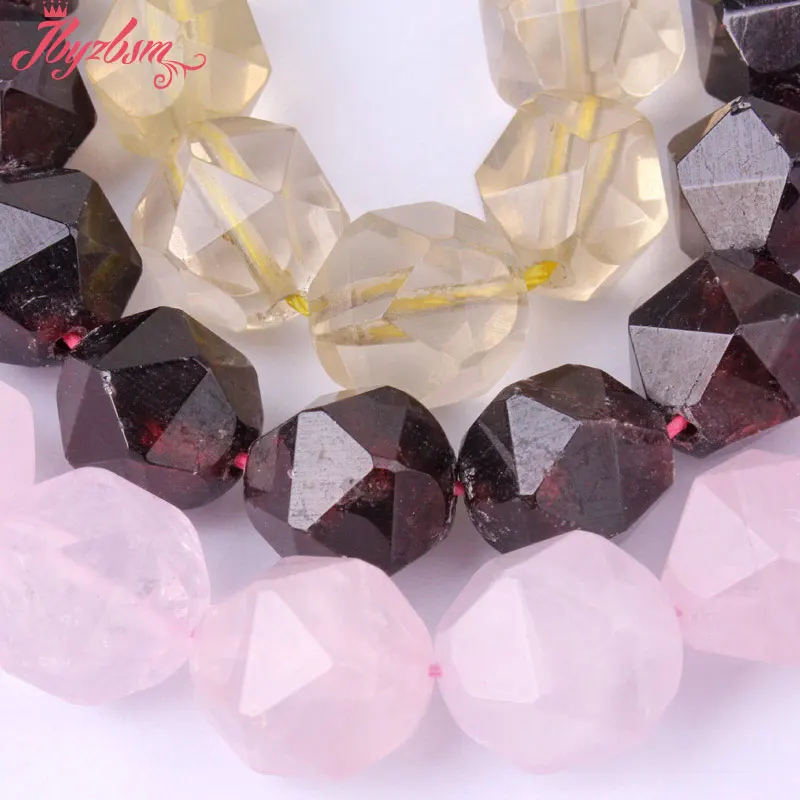 12mm Natural Quartz Beads Faceted Square Cube Gem Stone Spacer Strand 15&quotFor DIY Necklace Bracelet Jewelry Making Free Shipping |