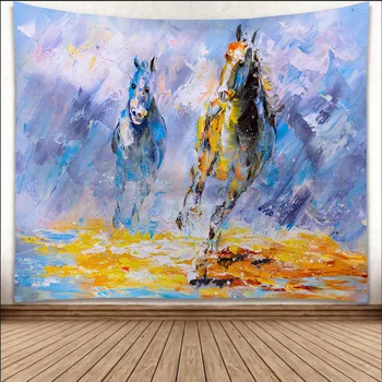 

3D Print Tapestry Home Decorative Running Horse Decorative Mandala Carpet Hippie Wall Hanging Bedroom Blanket Beach Towel