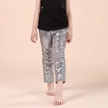 Штаны для девочек серебристого цвета блестящие серые леггинсы серые леггинсы для школьниц леггинсы на день рождения для маленьких девочек летняя одежда для детей