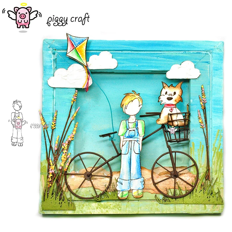 

Piggy Craft metal cutting dies cut die mold Strap pants boy Scrapbook paper craft knife mould blade punch stencils die