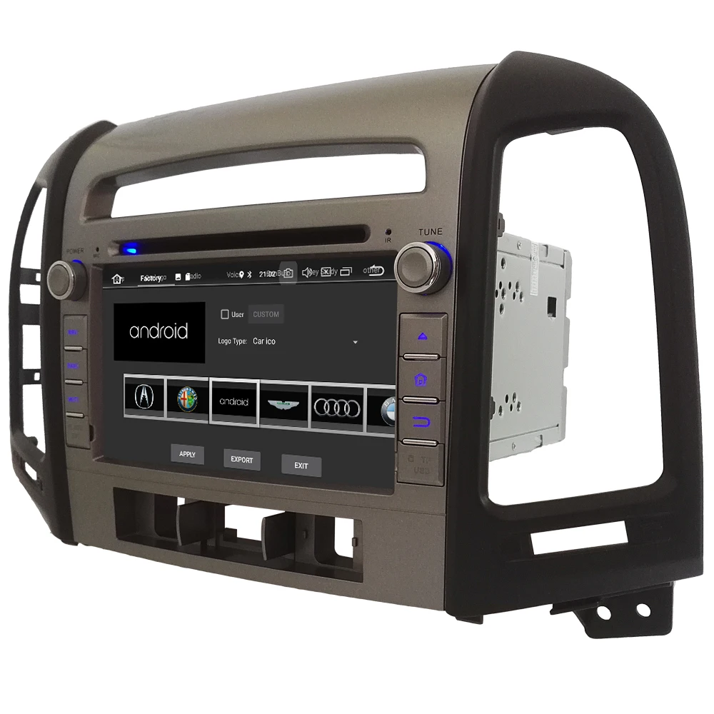 Excellent 7" Octa Core 4G WIFI Android 8.1 4GB RAM 64GB ROM Car DVD Multimedia Player Radio Stereo For Hyundai Santa Fe 3 Hole 2006-2012 3