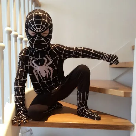 DB23728 Black spiderman costume-14
