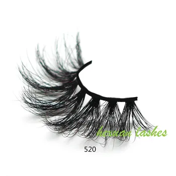 

25mm Long 5D mink lashes long lasting mink lash Big dramatic volumn eyelash strip individual false eyelashes makeup HX520