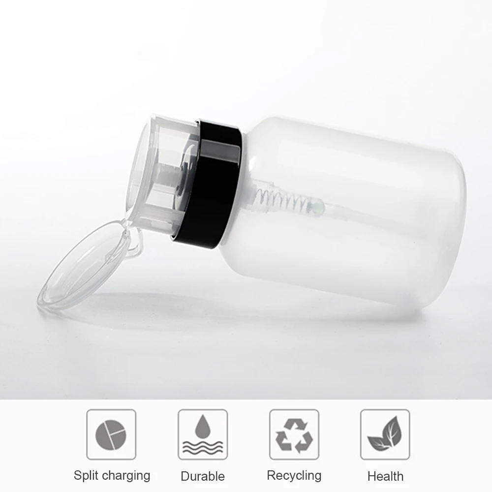 1 шт. 200 мл 2 Цвета УФ-гель для дизайна ногтей контейнер для очистки инструмент пустой пластик для снятия лака для ногтей спиртовая Жидкость Пресс насосная бутылка