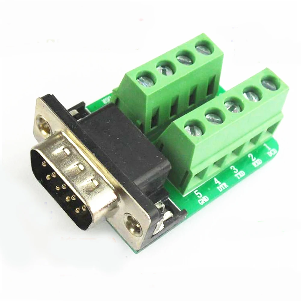db9 male to screw blocks adapter db9 female to terminal screw blocks