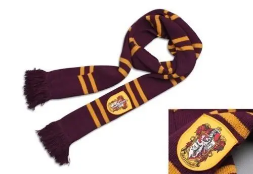 190 см* 25 см Гриффиндор Слизерин Ravenclaw Hufflepuff House 4 цвета логотип шарф для косплея высокого качества теплый вязаный шарф - Цвет: Gryffindor