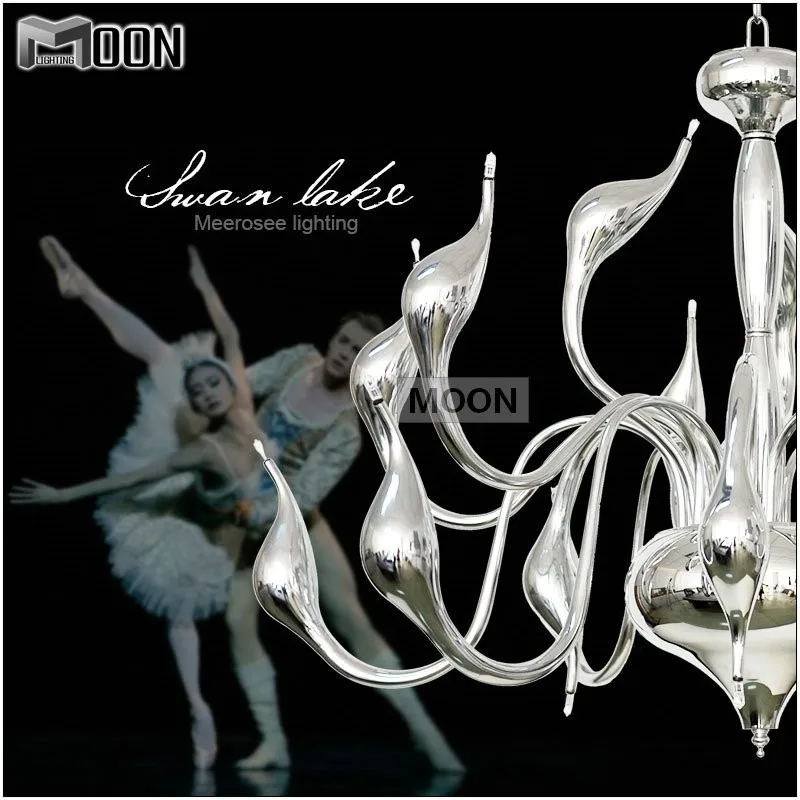 SWAN Chandelier lustre crystal pendant light fixture lighting lamps (6)