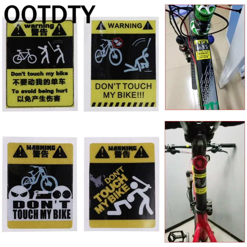 OOTDTY велосипедная наклейка, велосипедная Светоотражающая Защитная 4 типа MTB с фиксированной передачей, украшение рамы